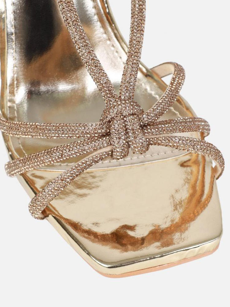 Rhinestone Knot Heels - Bold Muse Co