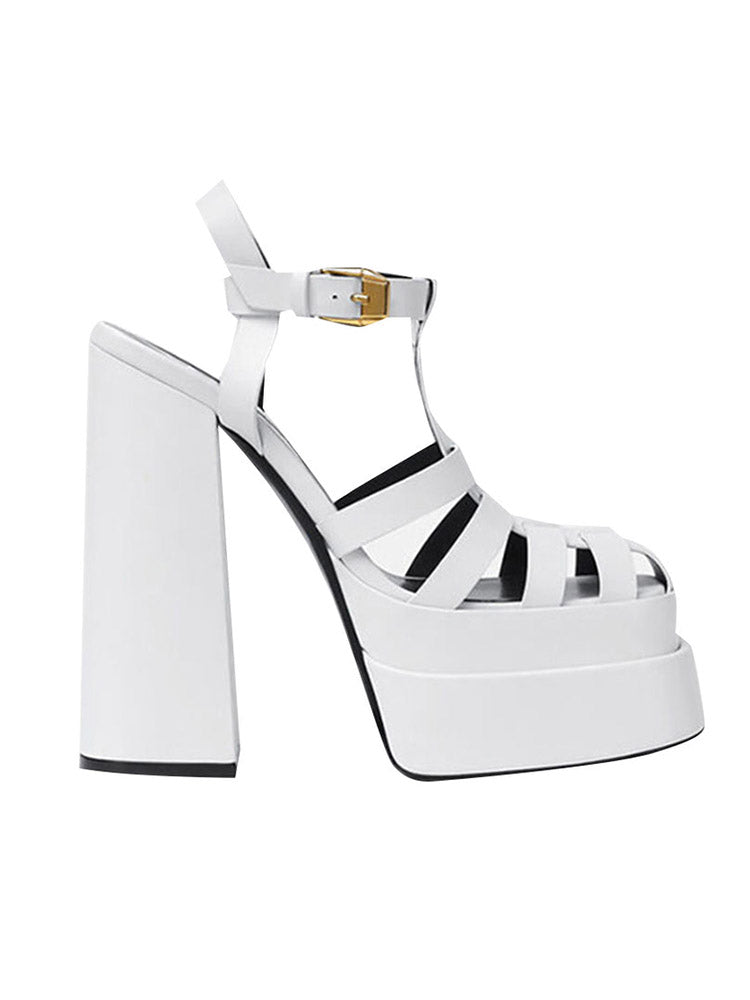 Braid Platform Chunky Heel Sandals - Bold Muse Co