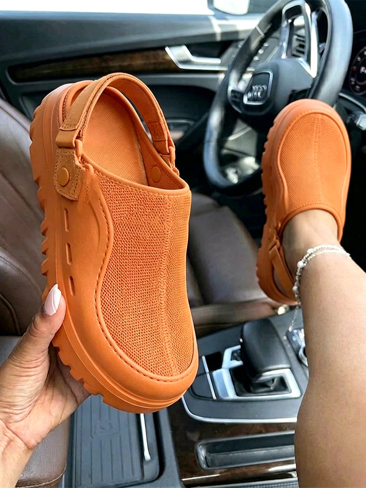 Air Mesh Hybrid Platform Clogs