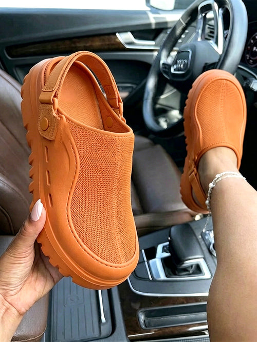Air Mesh Hybrid Platform Clogs