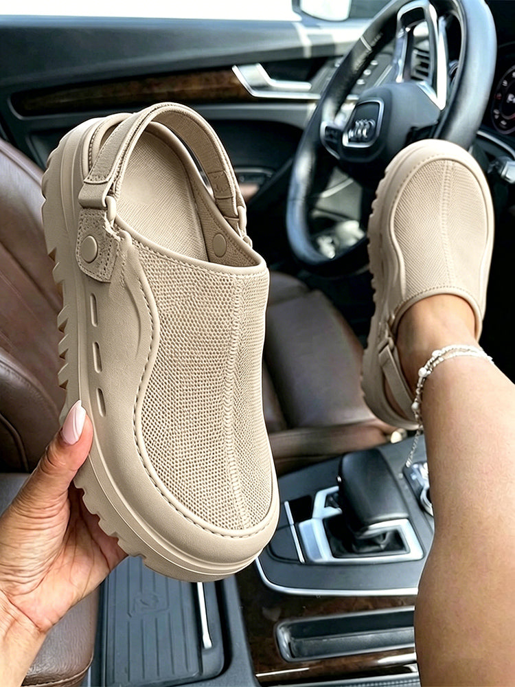 Air Mesh Hybrid Platform Clogs
