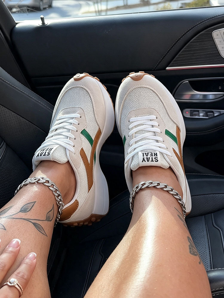 Classic Contrast Platform Sneakers
