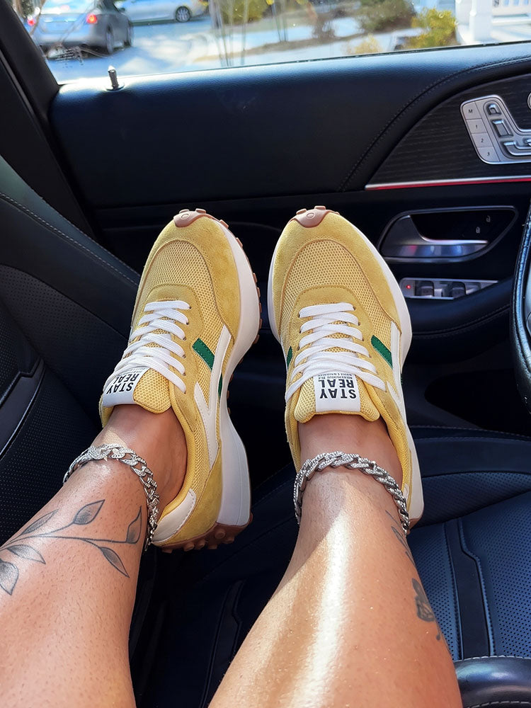Classic Contrast Platform Sneakers