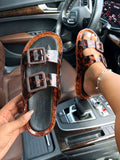 Jelly Double Buckle Sandals