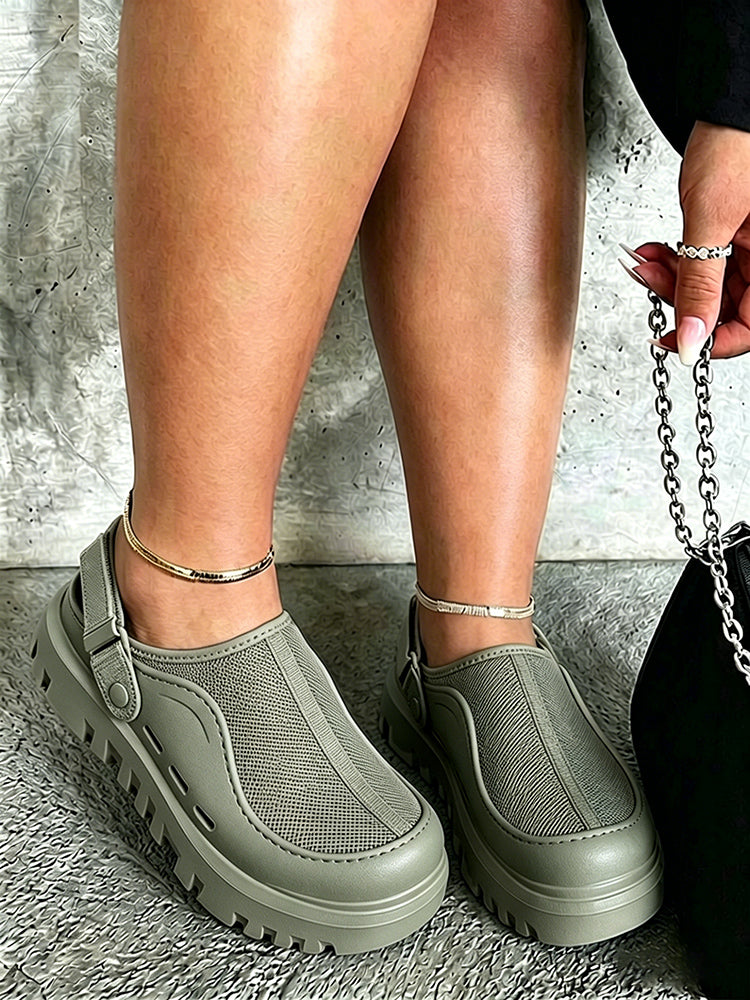 Air Mesh Hybrid Platform Clogs