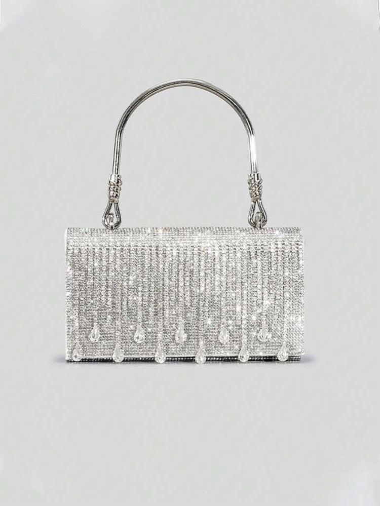 Rhinestone Fringe Clutch - Bold Muse Co