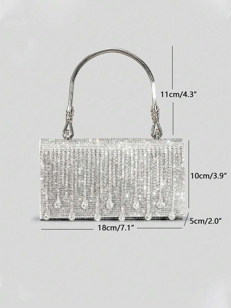 Rhinestone Fringe Clutch - Bold Muse Co