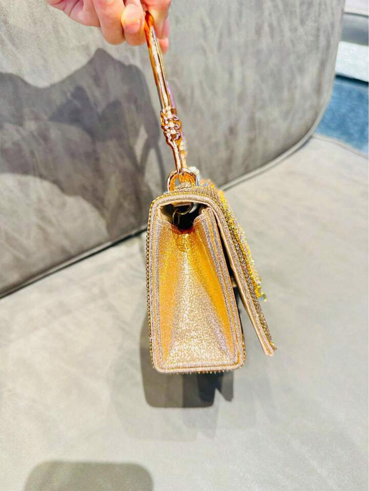 Rhinestone Fringe Clutch - Bold Muse Co