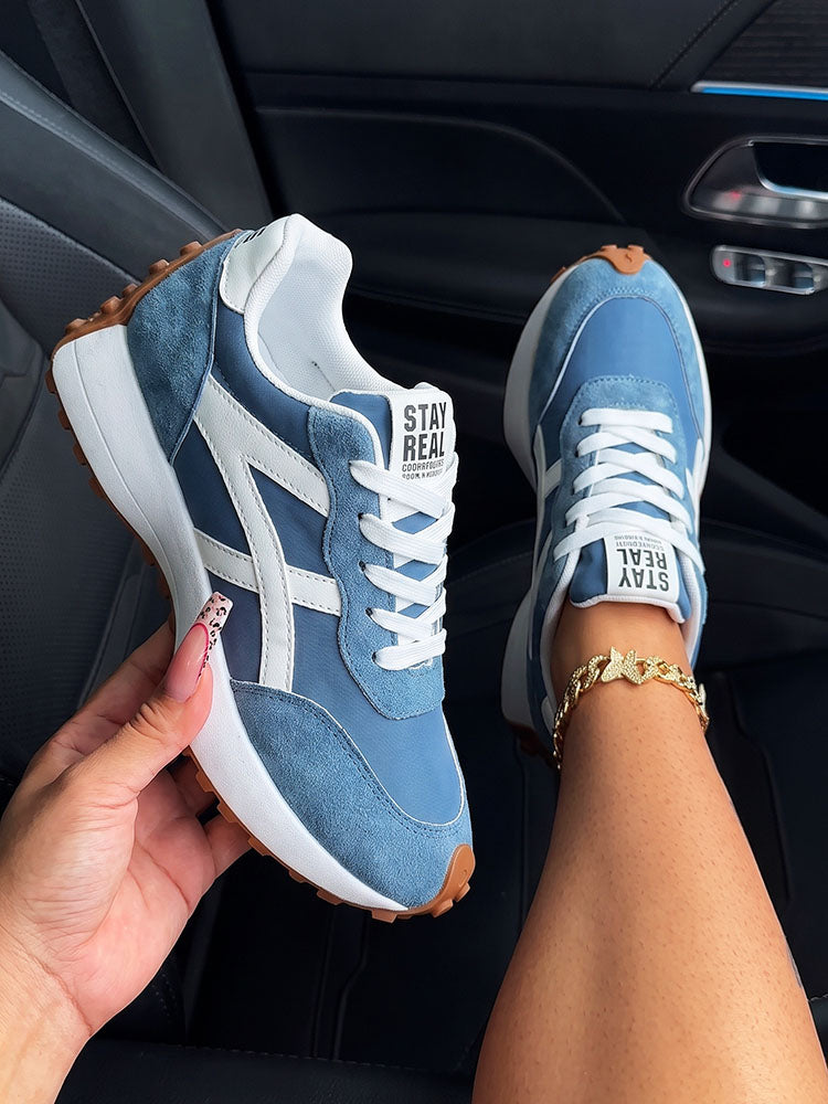 Classic Contrast Platform Sneakers