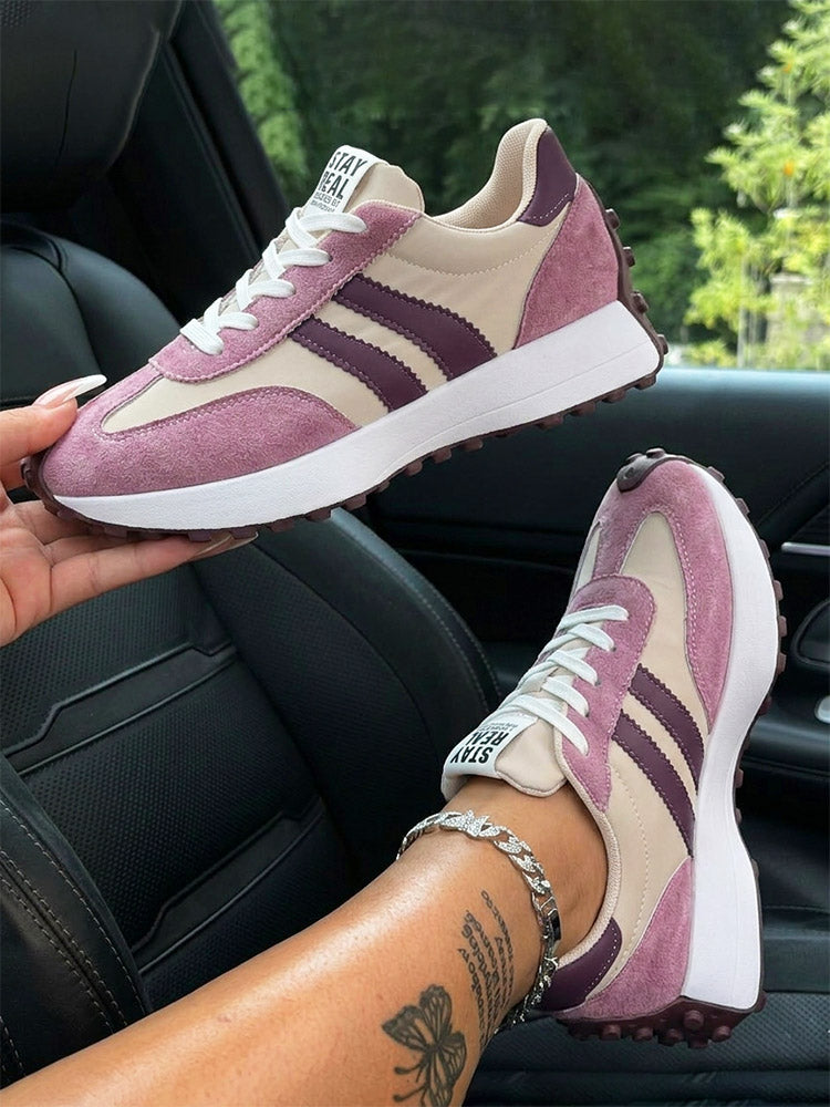Classic Contrast Platform Sneakers
