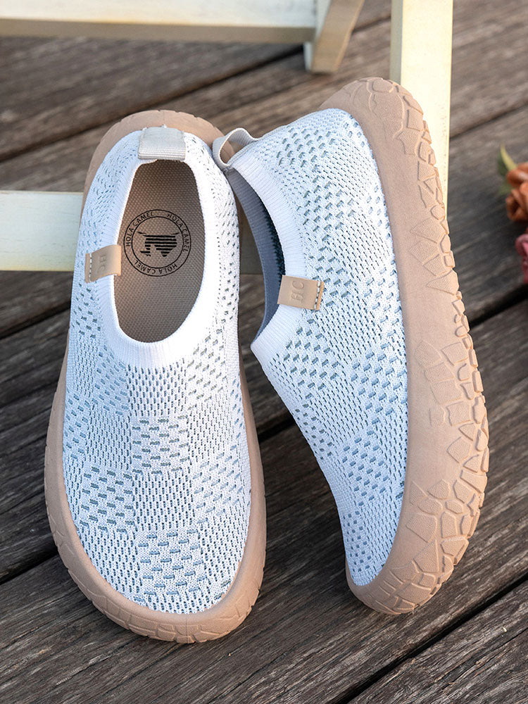 Graffiti Knit Slip-On Loafers