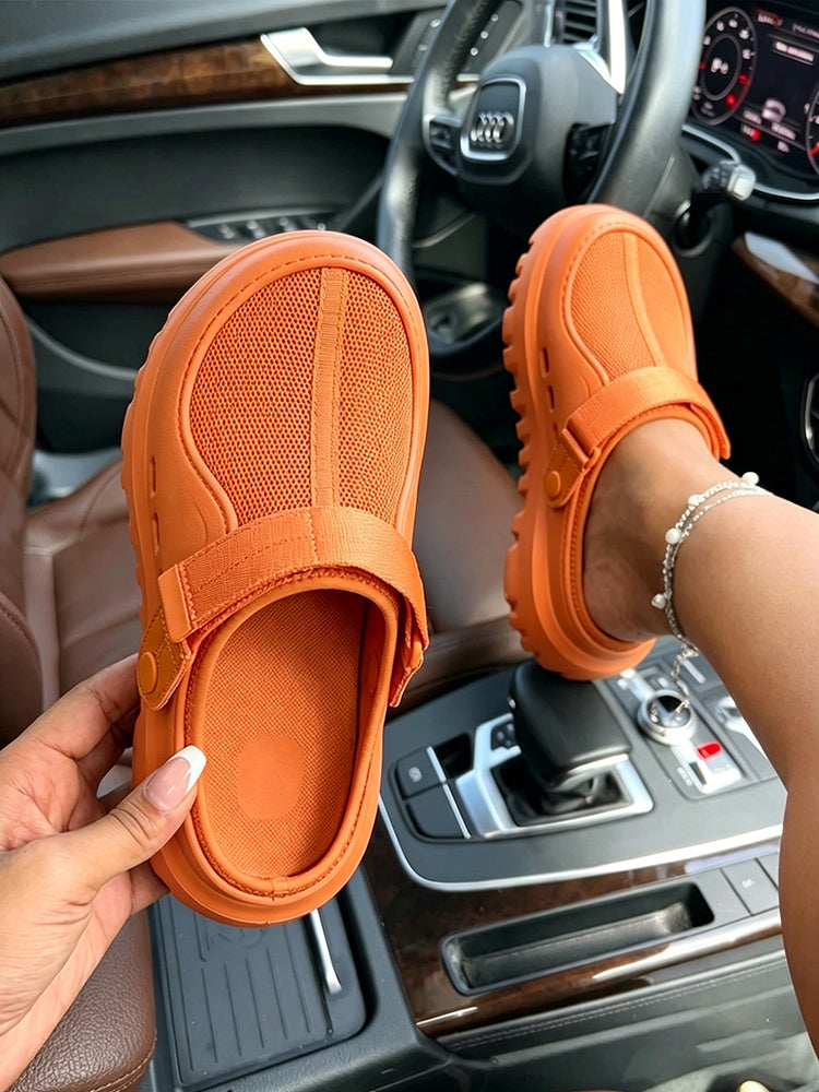 Air Mesh Hybrid Platform Clogs