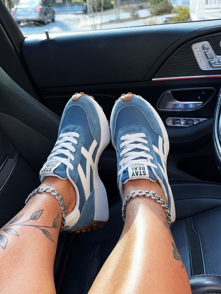 Classic Contrast Platform Sneakers