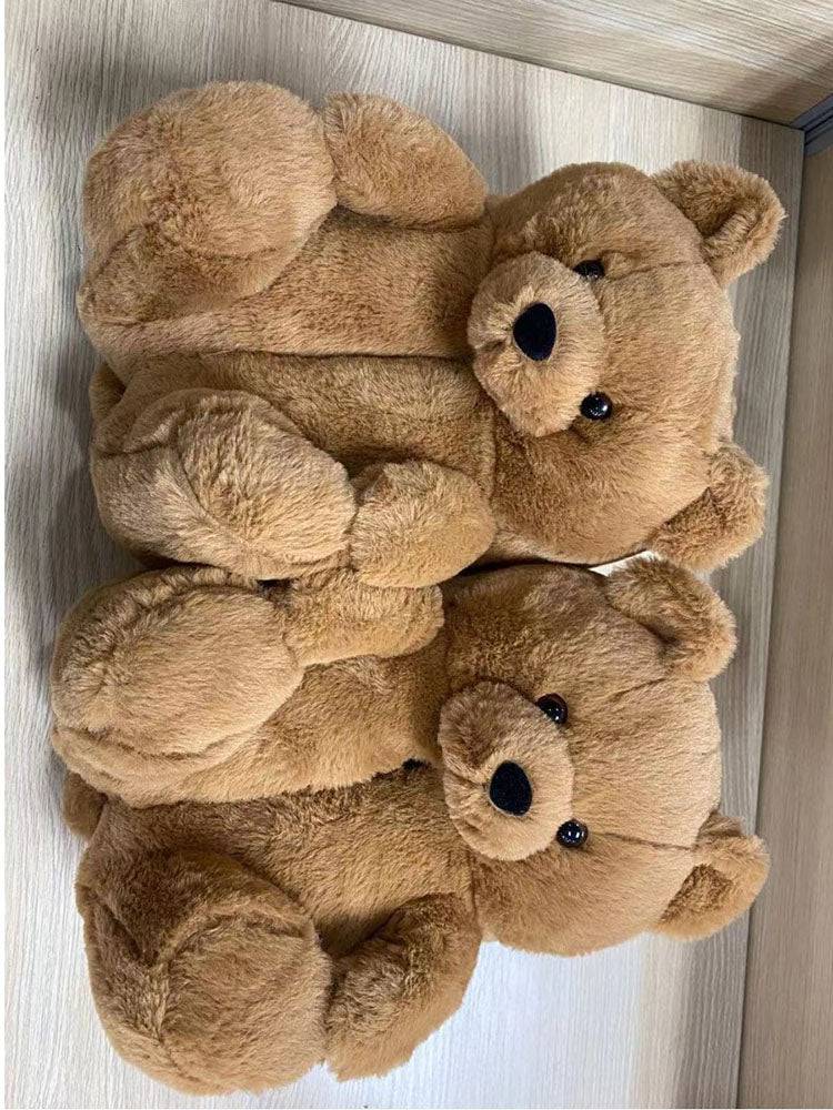 Fluffy Teddy Bear Slippers - Bold Muse Co