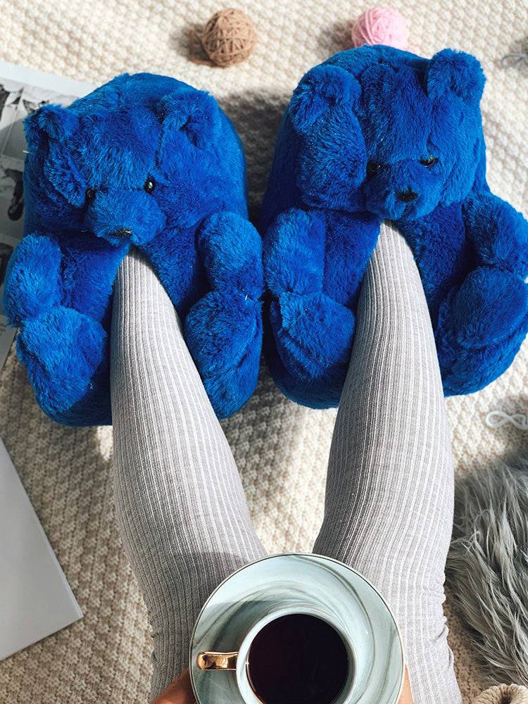 Fluffy Teddy Bear Slippers - Bold Muse Co