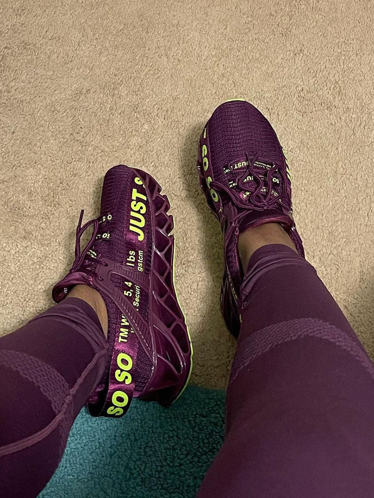 Letter Knit Sneakers - Bold Muse Co