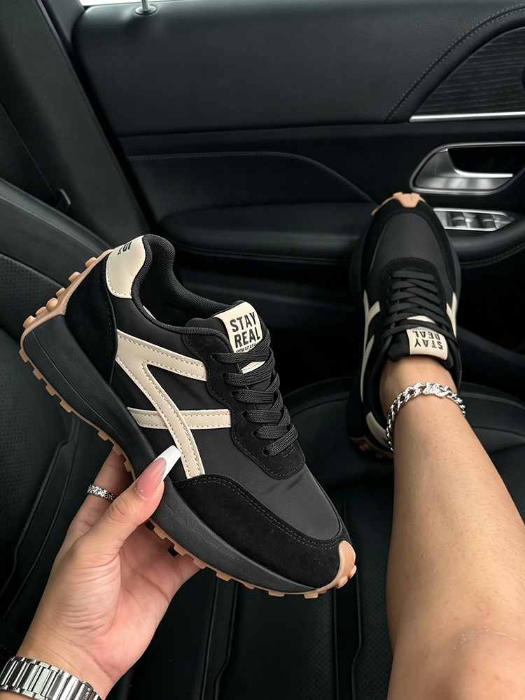 Classic Contrast Platform Sneakers
