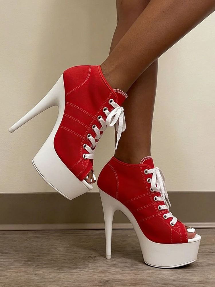Canvas Platform Sneaker-Heels