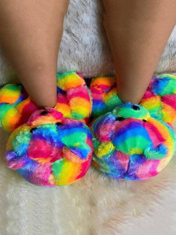 Fluffy Teddy Bear Slippers - Bold Muse Co