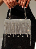 Rhinestone Fringe Clutch - Bold Muse Co