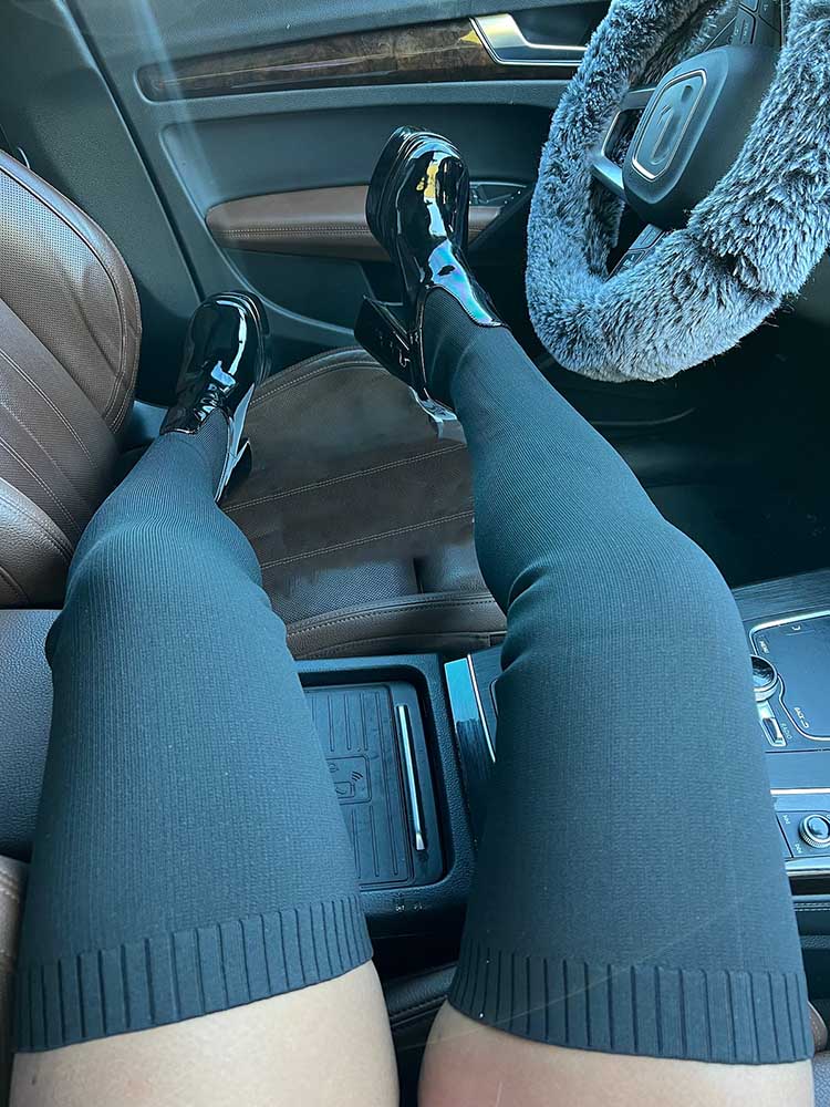 Knit & Leather Platform Boots - Bold Muse Co