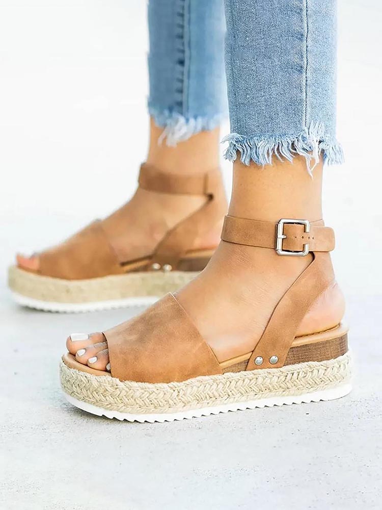Platform Espadrille Sandals - Bold Muse Co