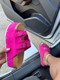 Double Buckle Strap Platform Sandals - Bold Muse Co
