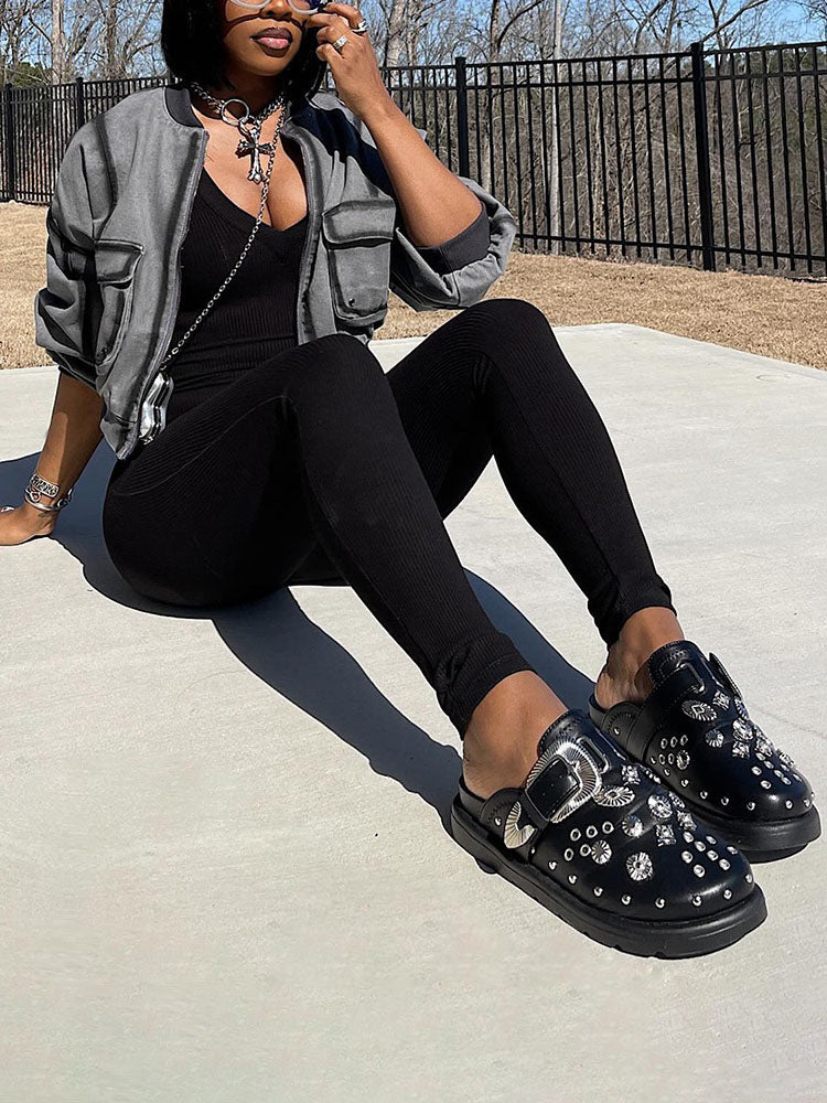 Buckle Slip On Slides - Bold Muse Co