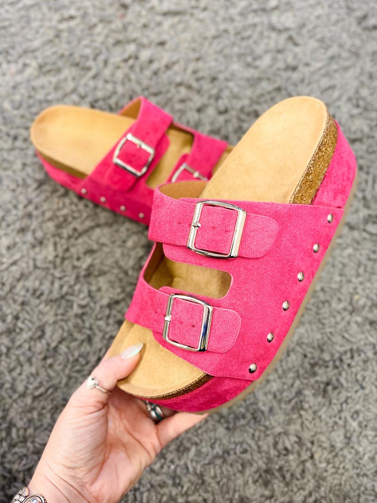 Double Buckle Strap Platform Sandals - Bold Muse Co