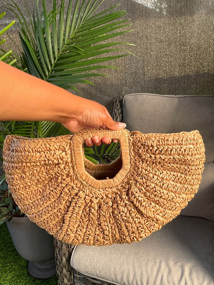Beach Vibe Straw Bag & Hat - Bold Muse Co
