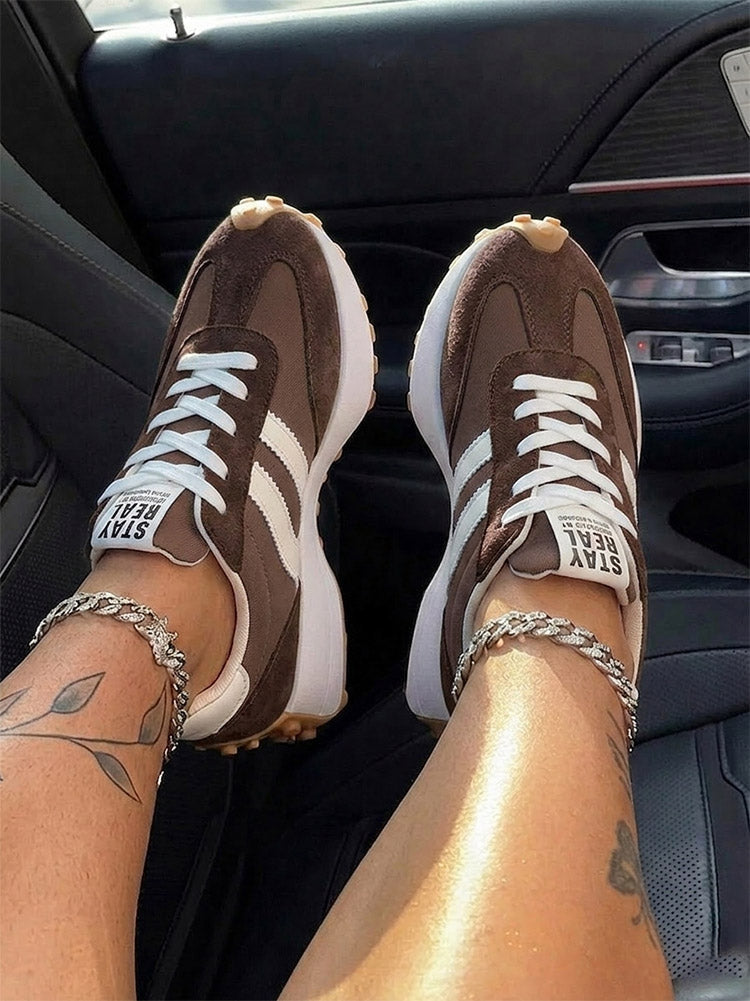 Classic Contrast Platform Sneakers
