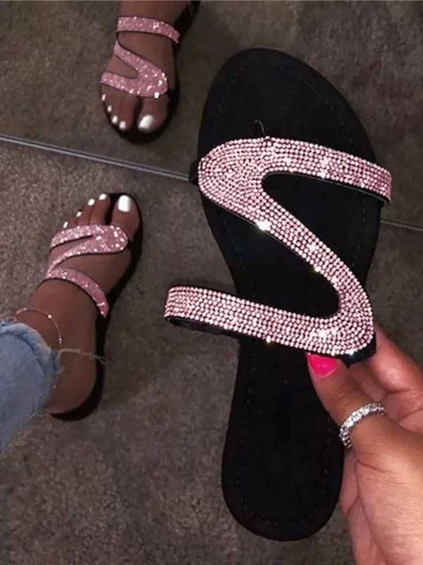 Sweet Hot Drill Sequined Slipper - Bold Muse Co