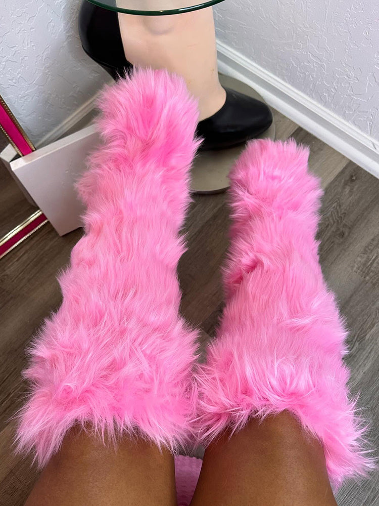 Faux Fur Statement Boots - Bold Muse Co