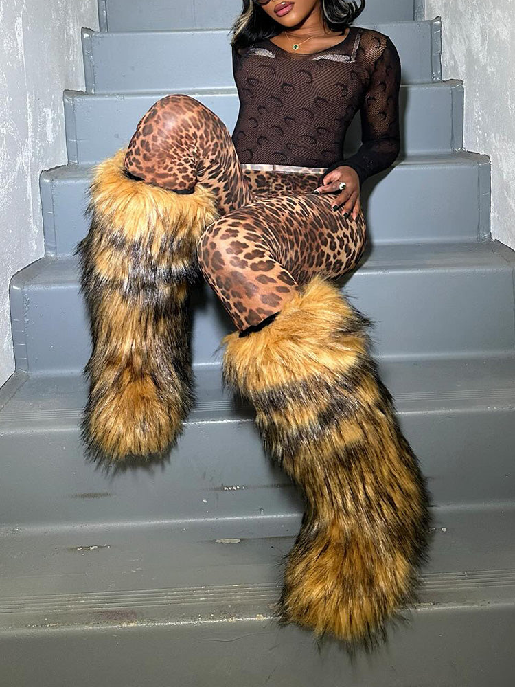 Faux Fur Statement Boots - Bold Muse Co