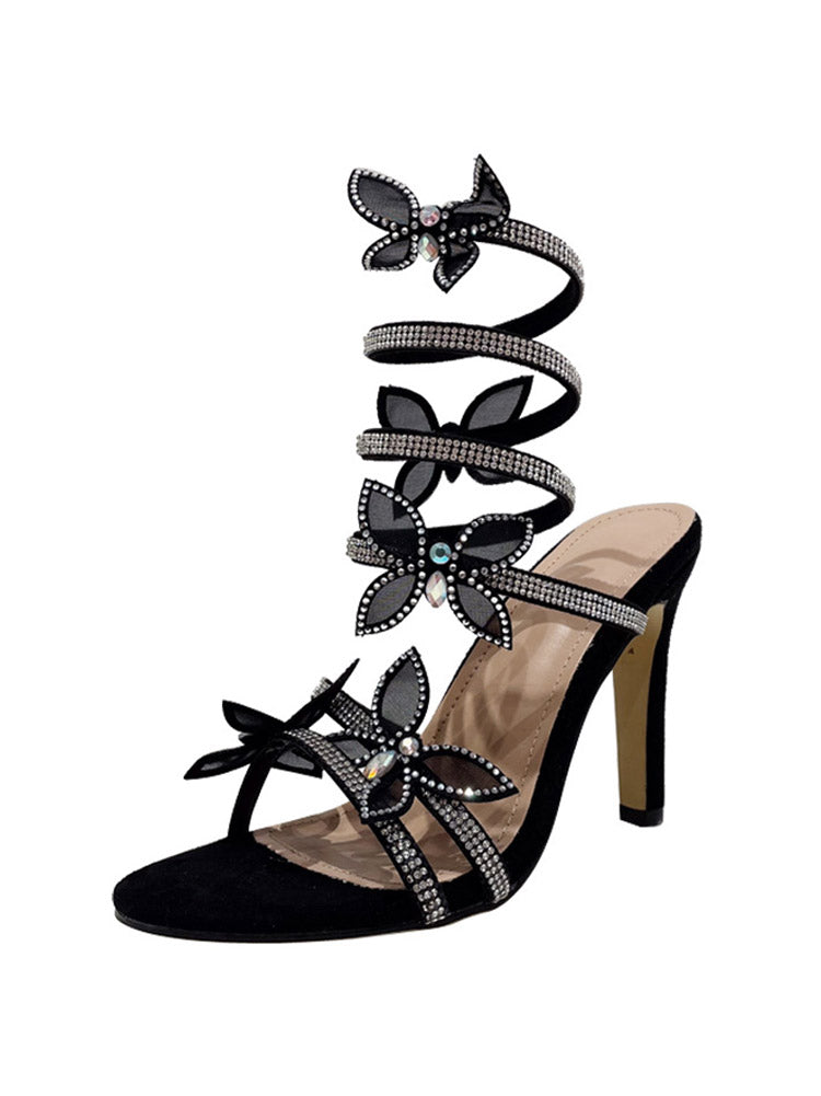 Butterfly Ankle-Wrap Sandals - Bold Muse Co