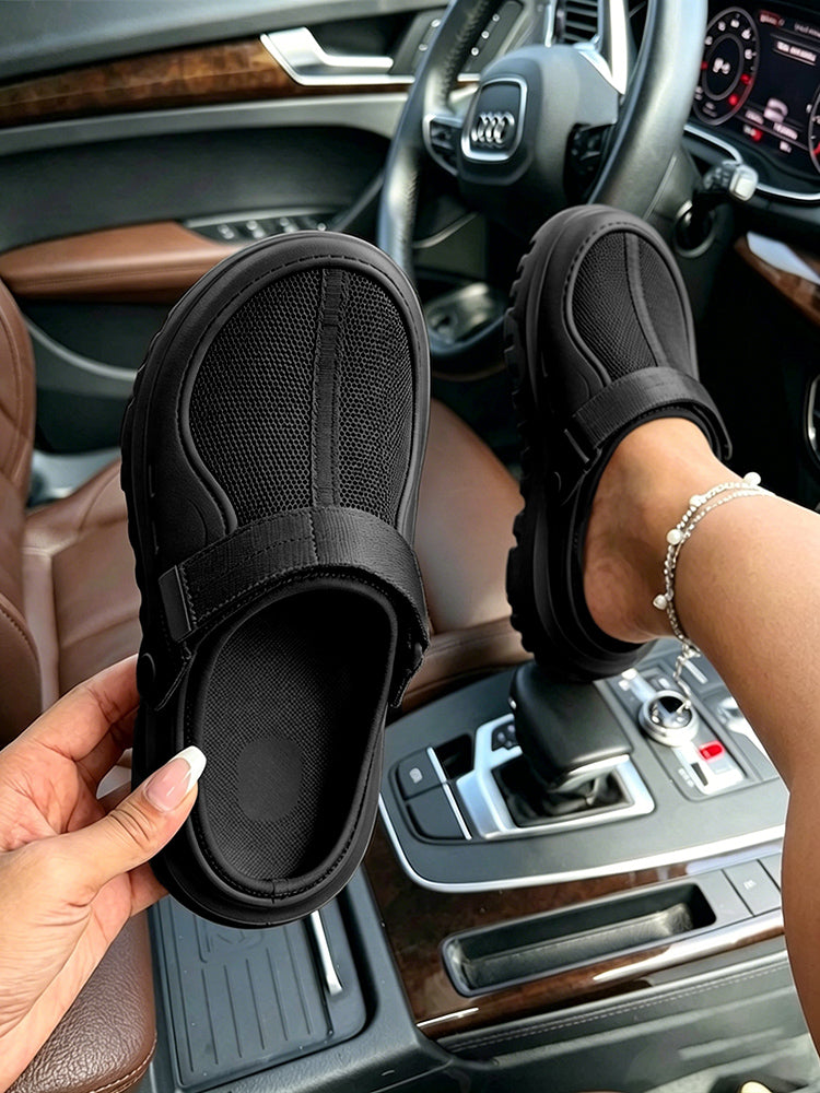 Air Mesh Hybrid Platform Clogs