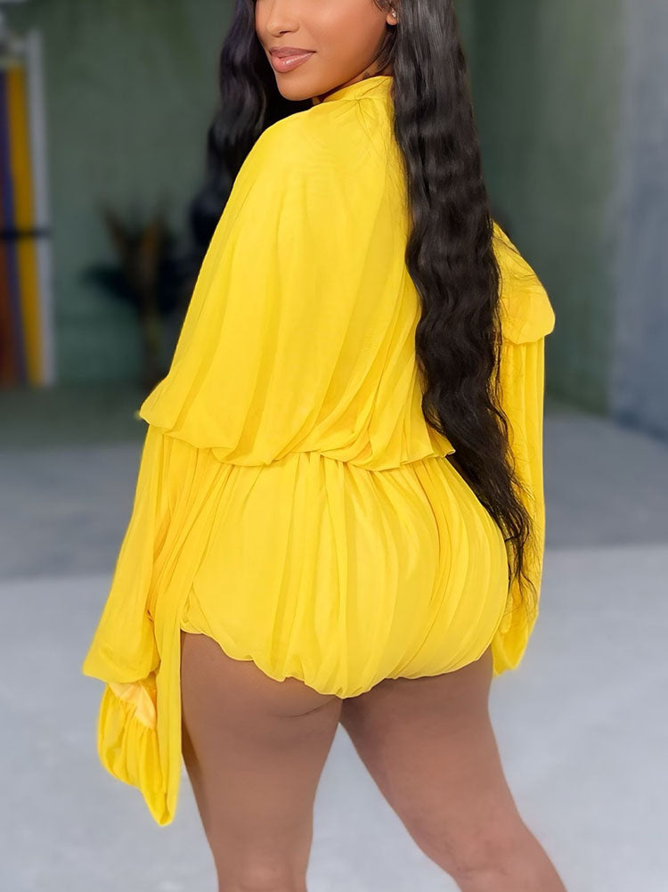 Dream Ruffle Draped Romper