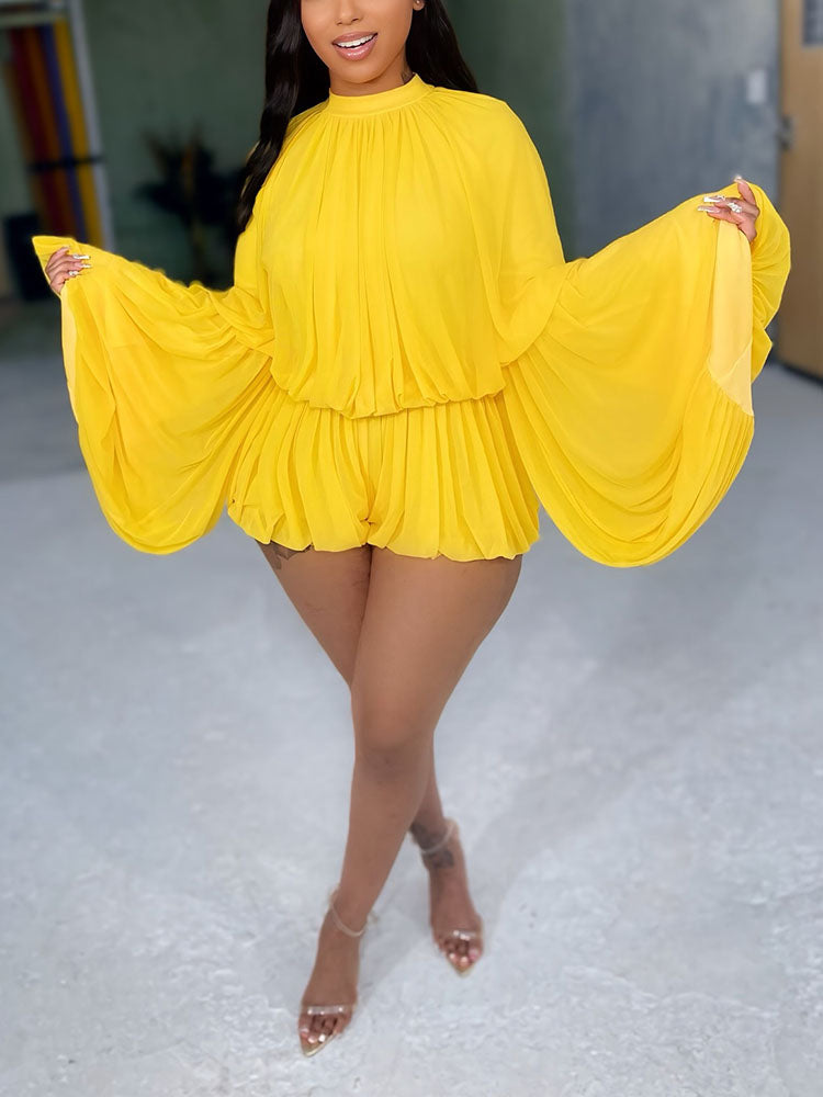 Dream Ruffle Draped Romper