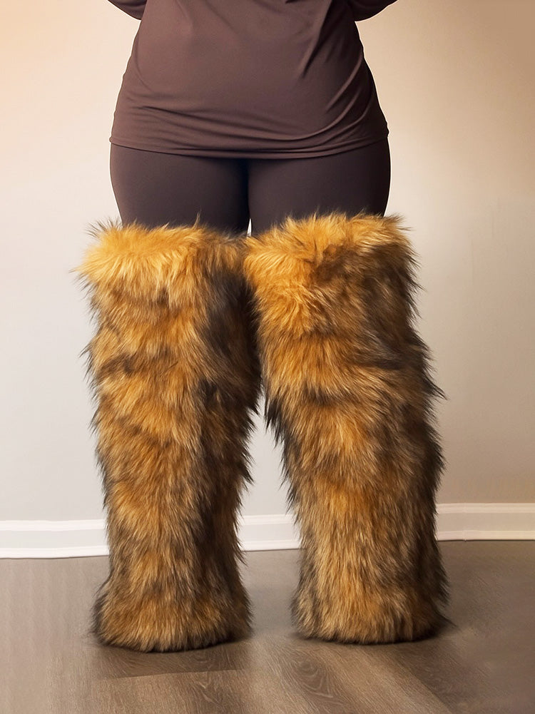 Fluffy Statement Faux Fur Boots