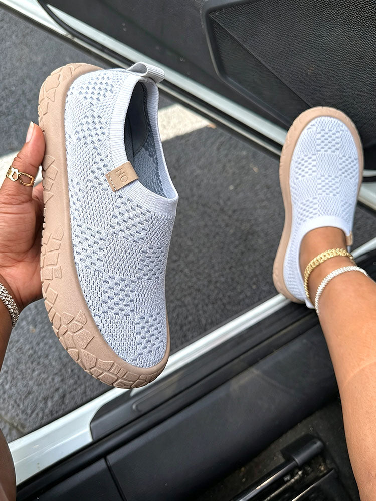 Graffiti Knit Slip-On Loafers