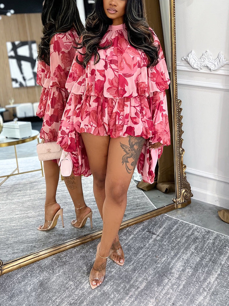 Dream Ruffle Draped Romper