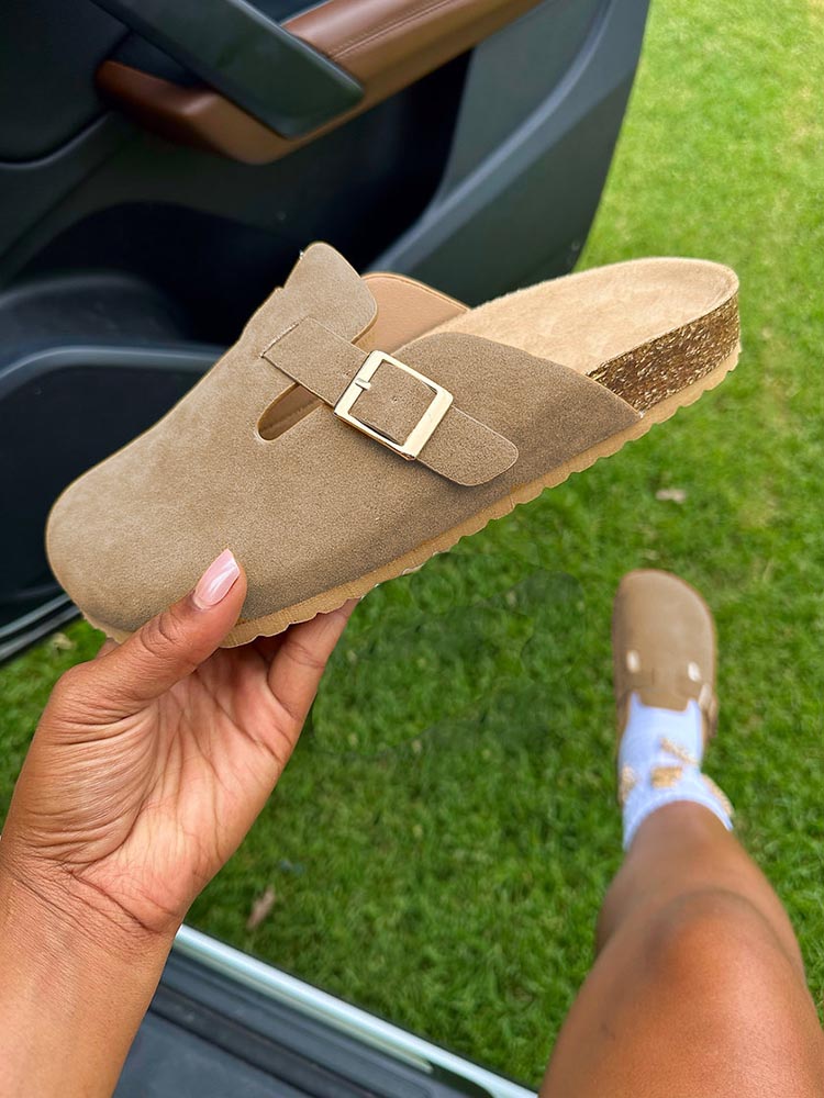 Suede Slip-On Sandals - Bold Muse Co