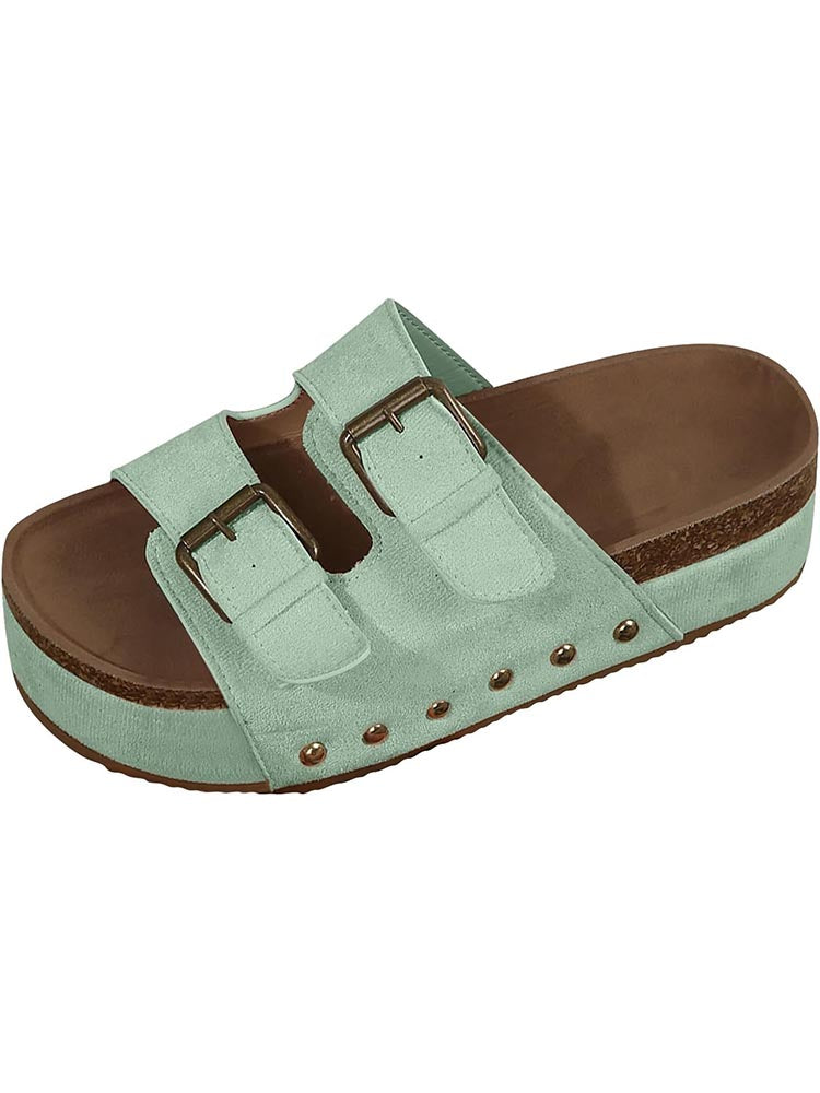 Double Buckle Strap Platform Sandals - Bold Muse Co