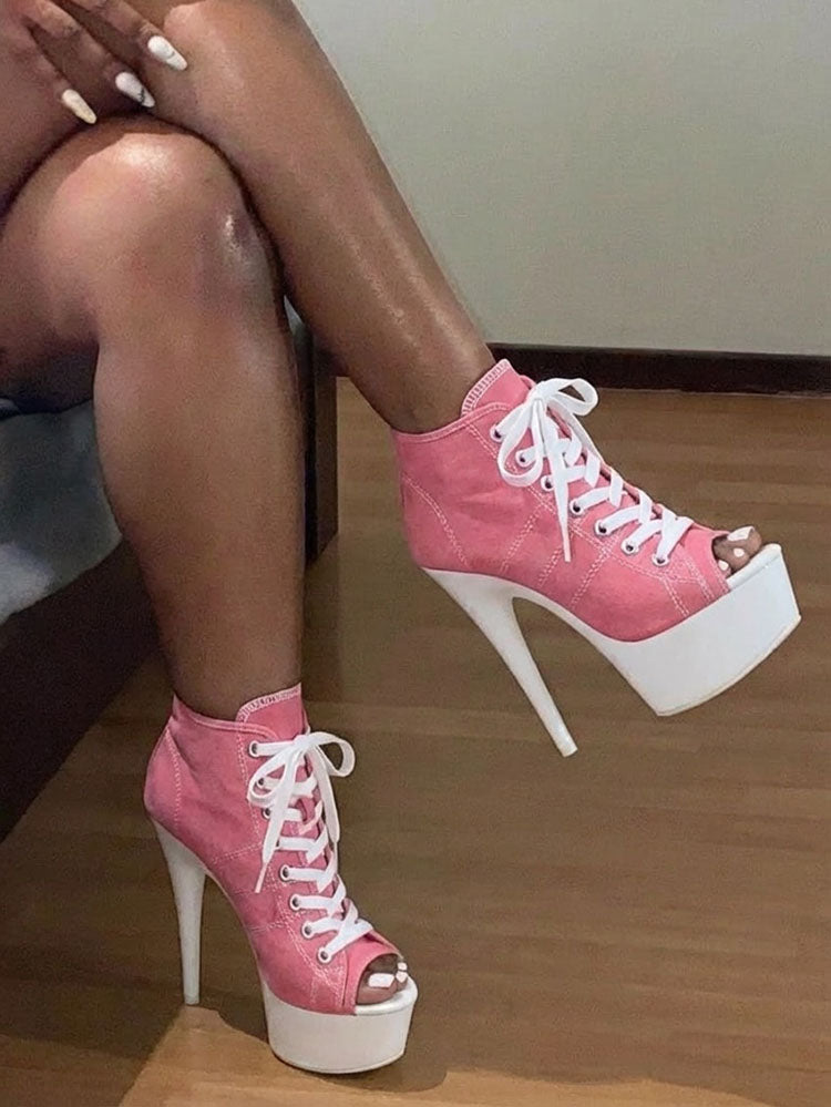 Canvas Platform Sneaker-Heels