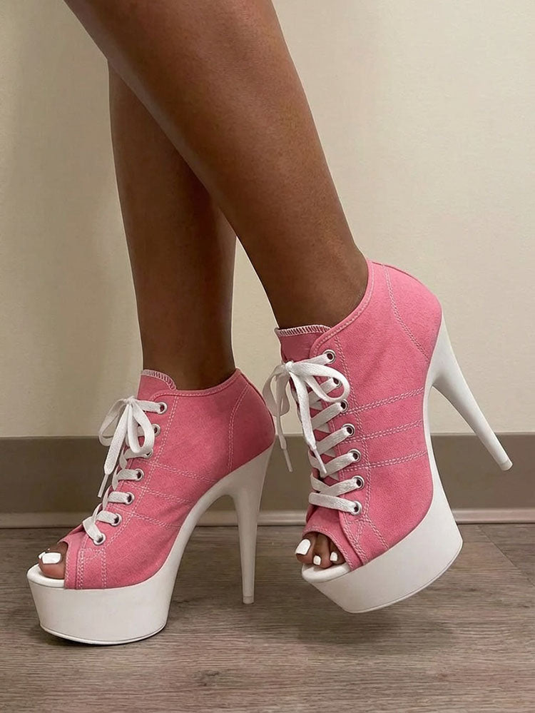 Canvas Platform Sneaker-Heels