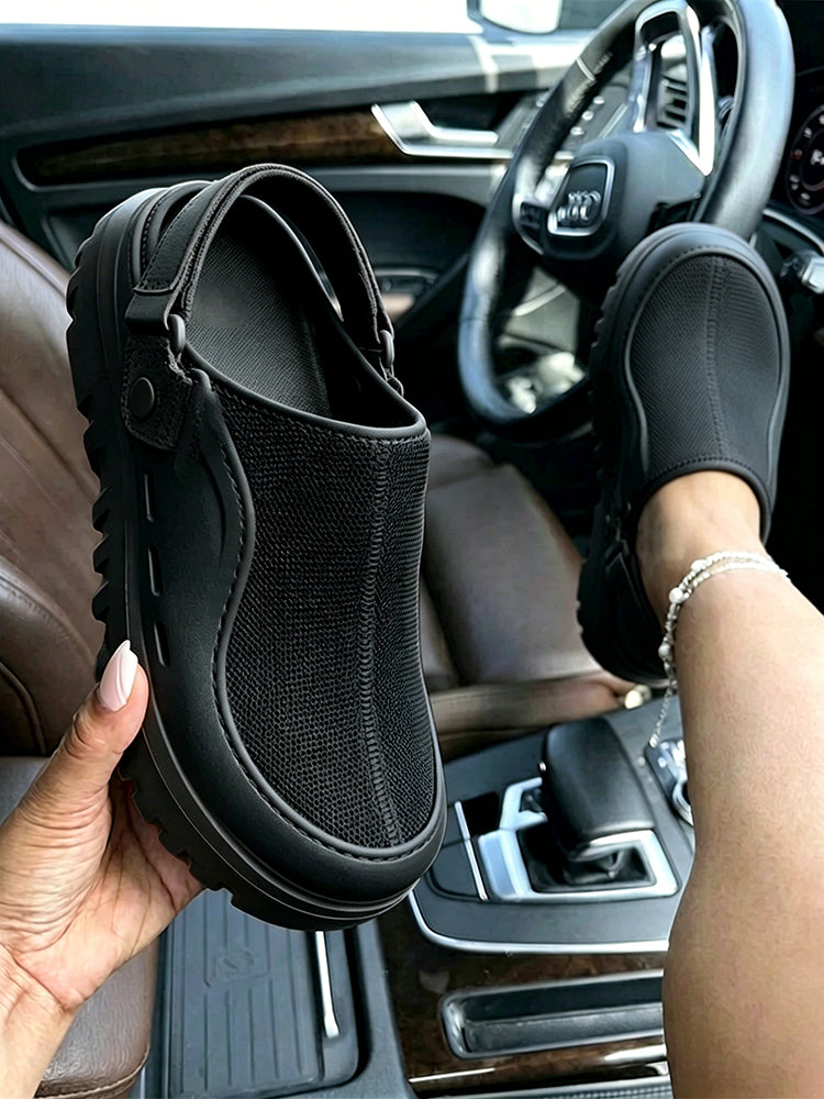 Air Mesh Hybrid Platform Clogs