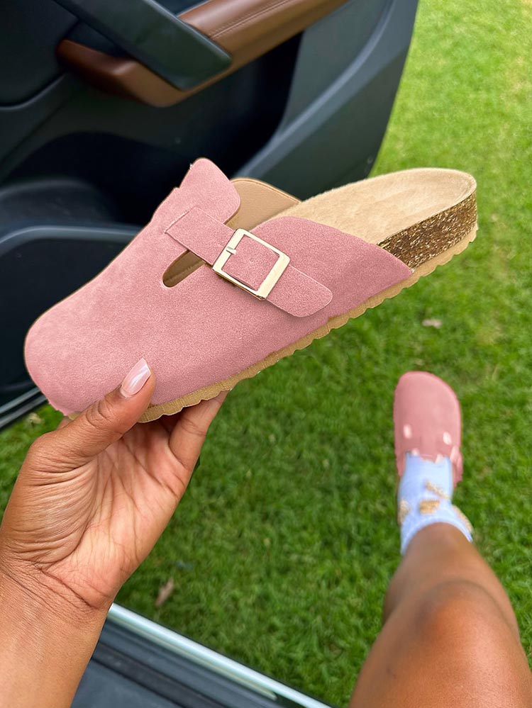 Suede Slip-On Sandals - Bold Muse Co