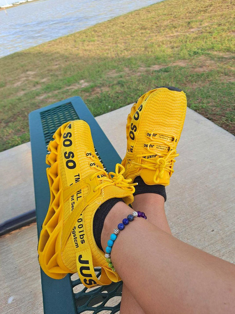 Letter Knit Sneakers - Bold Muse Co