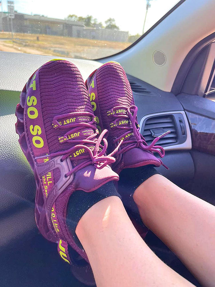 Letter Knit Sneakers - Bold Muse Co