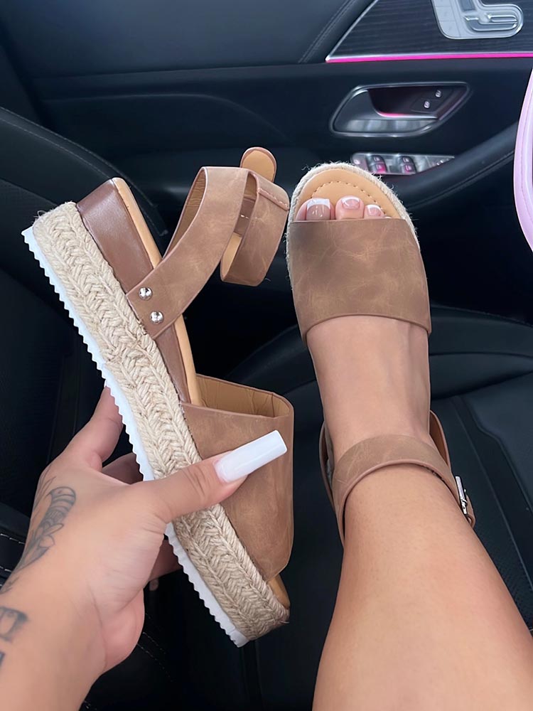 Platform Espadrille Sandals - Bold Muse Co